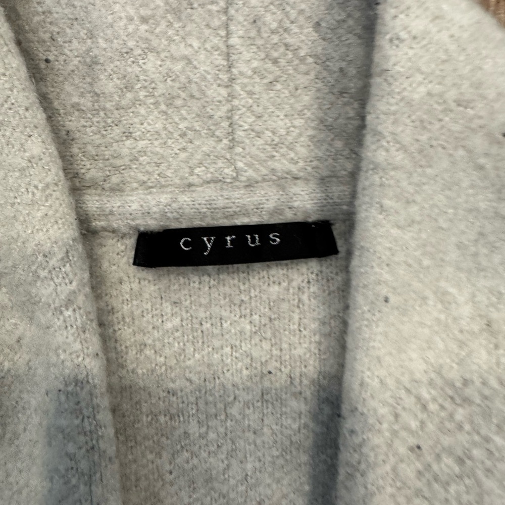 Cyrus women’s Cream and gray Cardigan Sweater - Picture 3 of 7
